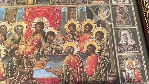 Икона "Тайная Вечеря и Собор Богородицы" (Ушаков)