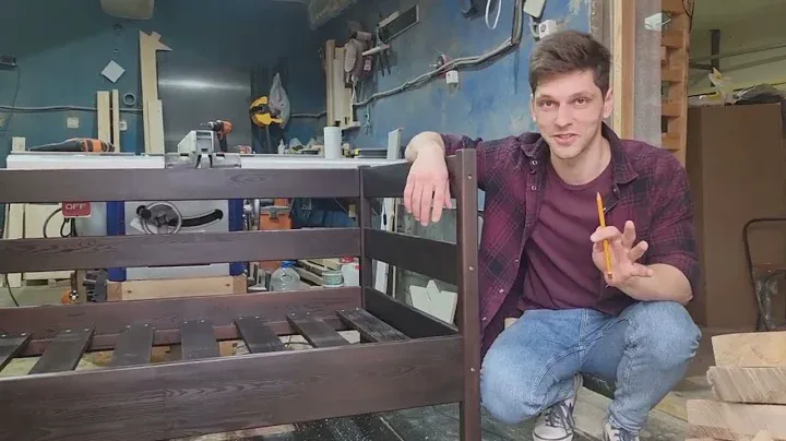 Надёжная детская кровать из массива дерева.