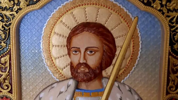 Резная икона Александр Невский